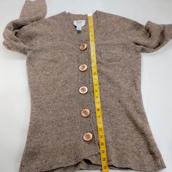 Talbots Italy Tweed Lux Lightweight Merino Wool Long Tunic Sweater - Picture 5 of 13